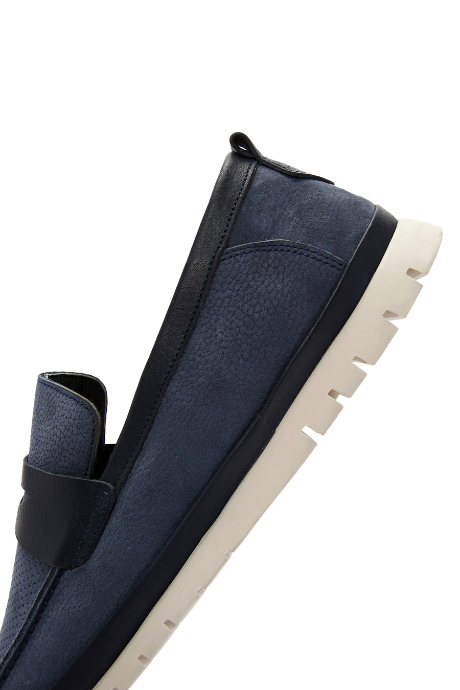 Men's Navy Blue Nubuck Leather Casual Loafer