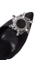 Women's Black Stone Heeled Shoes | Derimod