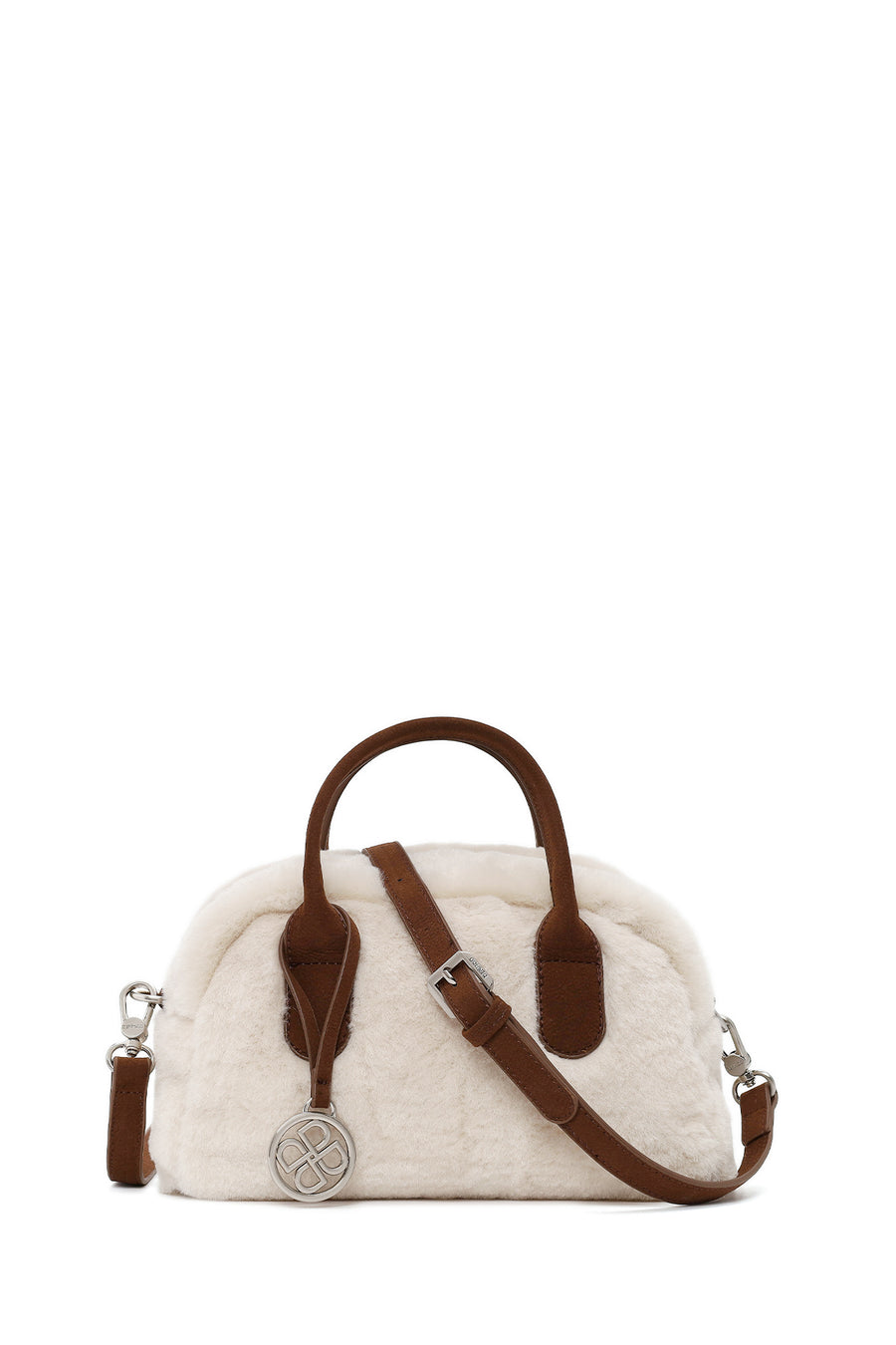 Woman Beige Long Strap Plush Teddy Shoulder Bag WB10005257 | Derimod