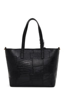 Woman Black Long Strap Printed Shoulder Bag | Derimod