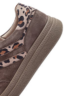 Woman Mink Lace-Up Suede Leather Sneaker | Derimod