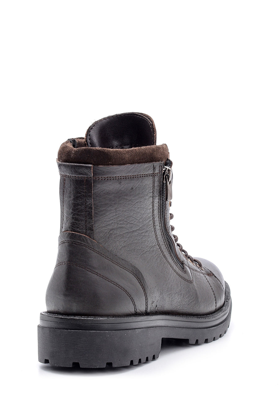 Men's Zippered Leather Boots