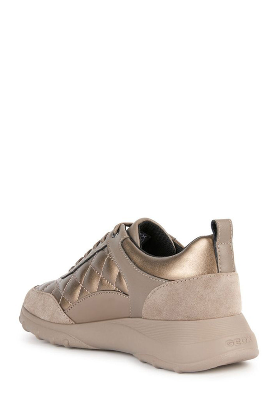 Geox Kadın Altın D Alleniee Bağcıklı Kalın Tabanlı Spor Sneaker