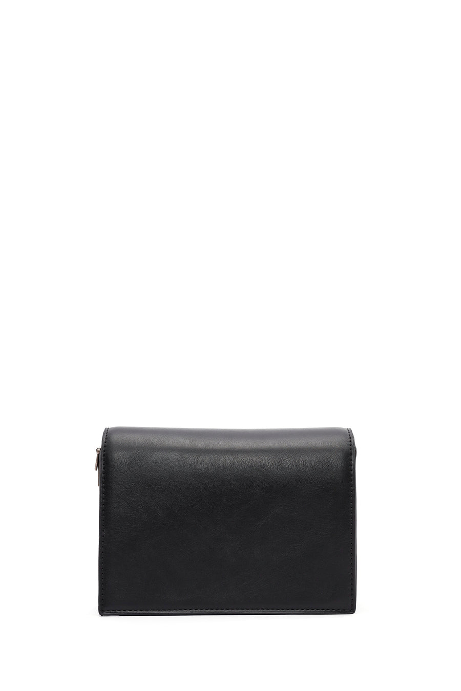 Women's Black Long Strap Chain Detailed Mini Handbag