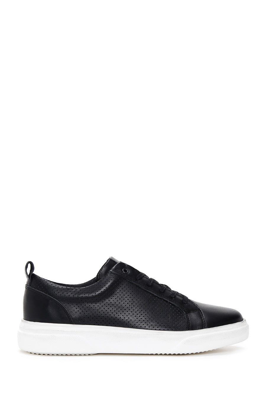 Men's Black Lace-up Leather Sneaker 24SFD6800DI | Derimod