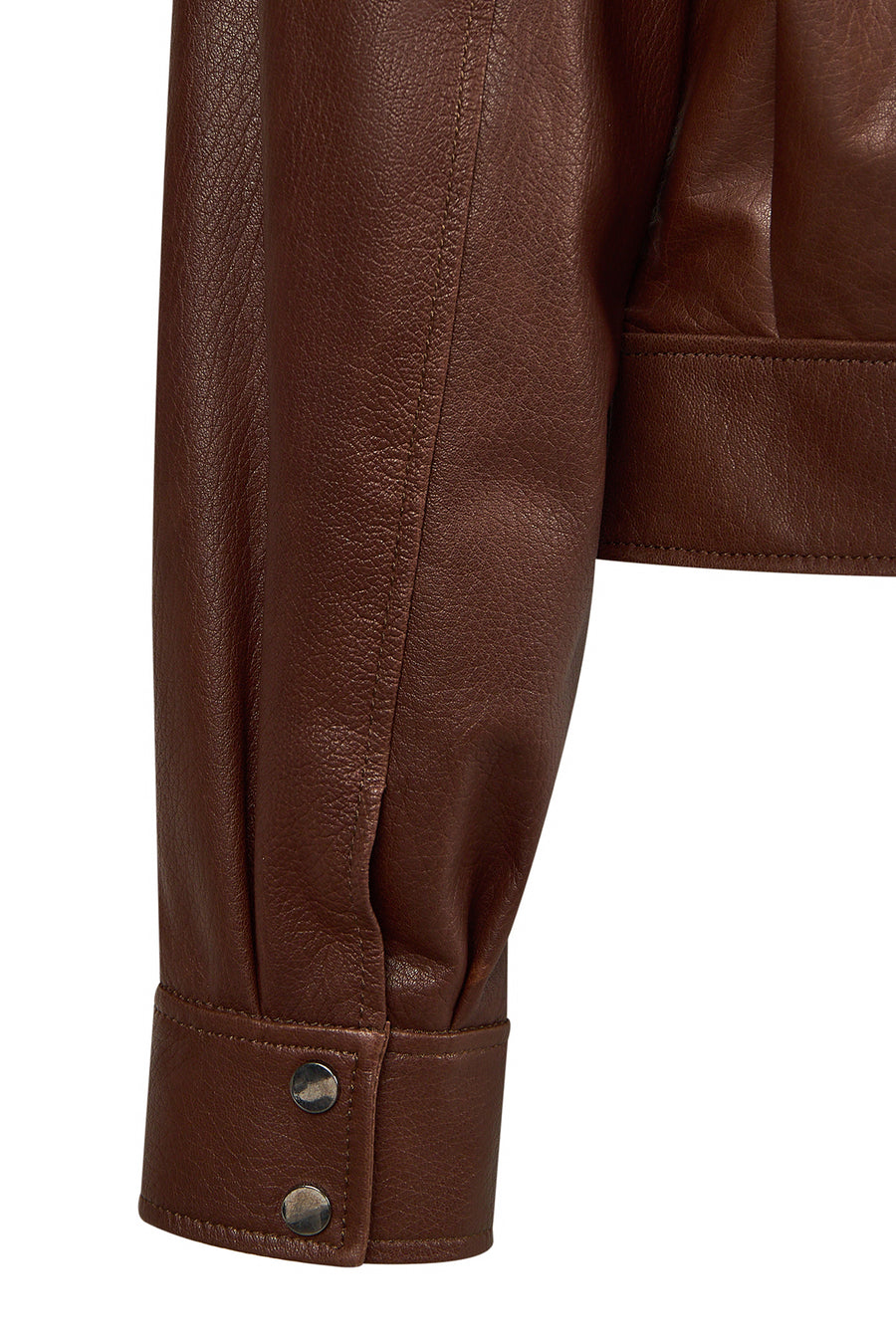 Margot Woman Whiskey Short Collar Fur Leather Jacket