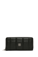 Women's Black Quilted Wallet | Derimod