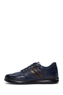 Men's Navy Blue Leather Casual Shoes | Derimod