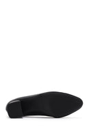 Derimod Flex Women's Black Thick Heeled Leather Shoes | Derimod