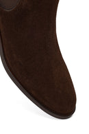 Woman Brown Suede Chelsea Boots | Derimod