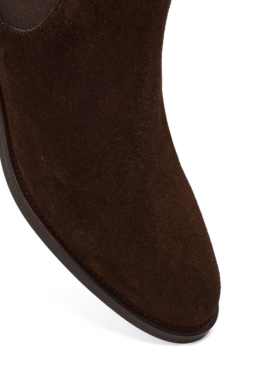 Woman Brown Suede Chelsea Boots