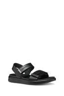 Geox Women Black D Xand 2S E - Smo. Lea + Pear Strappy Leather Sandals | Derimod