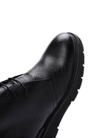 Men's Black Leather Casual Boots | Derimod