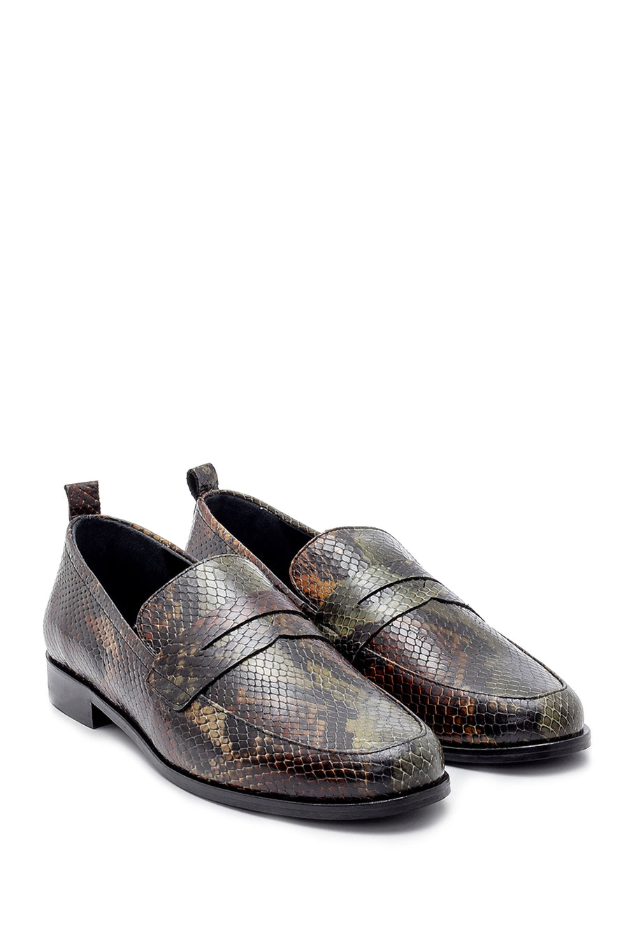 Women's Leather Snakeskin Patterned Loafer