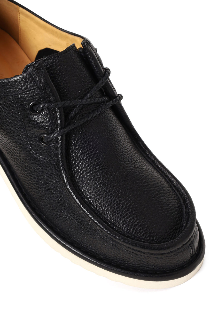 Male Black Lace-up Leather Casual Shoes