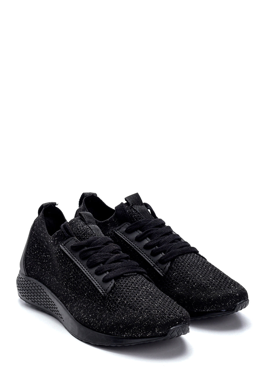 Women's Black Patterned Sneaker
