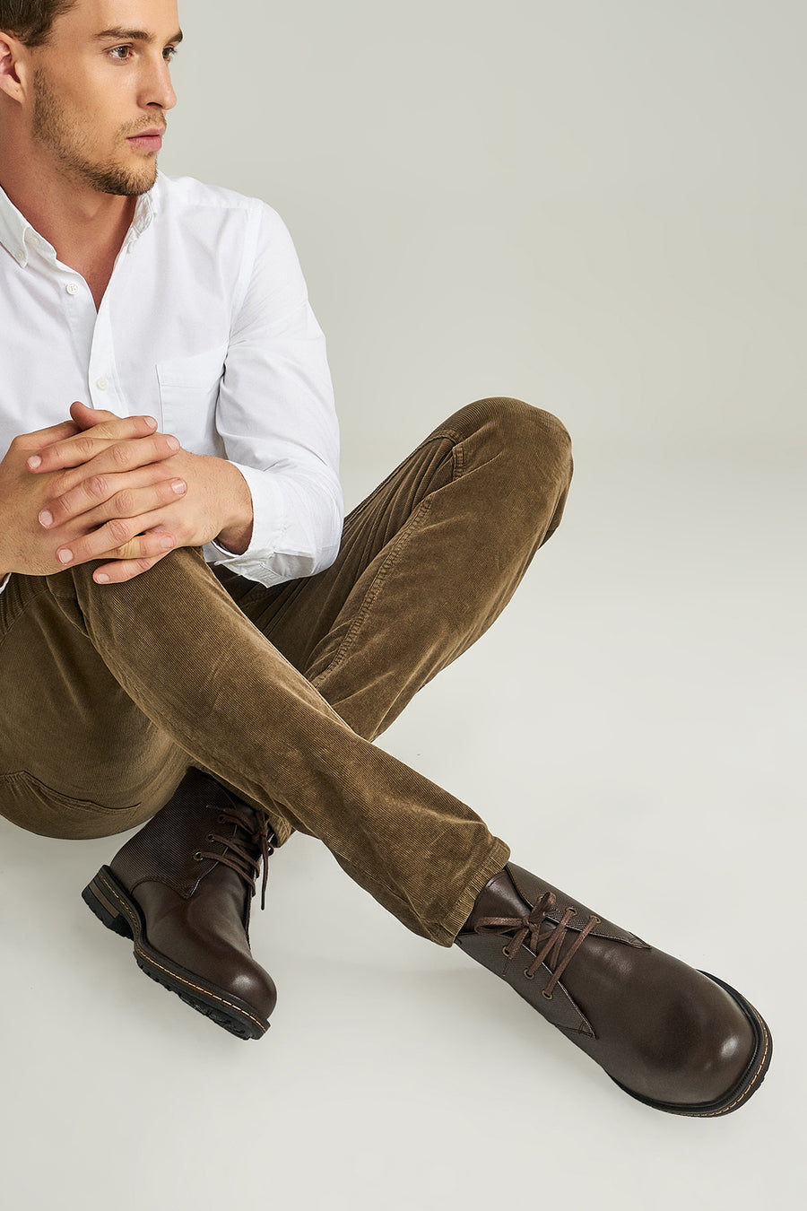 Lace-Up Men's Leather Boots