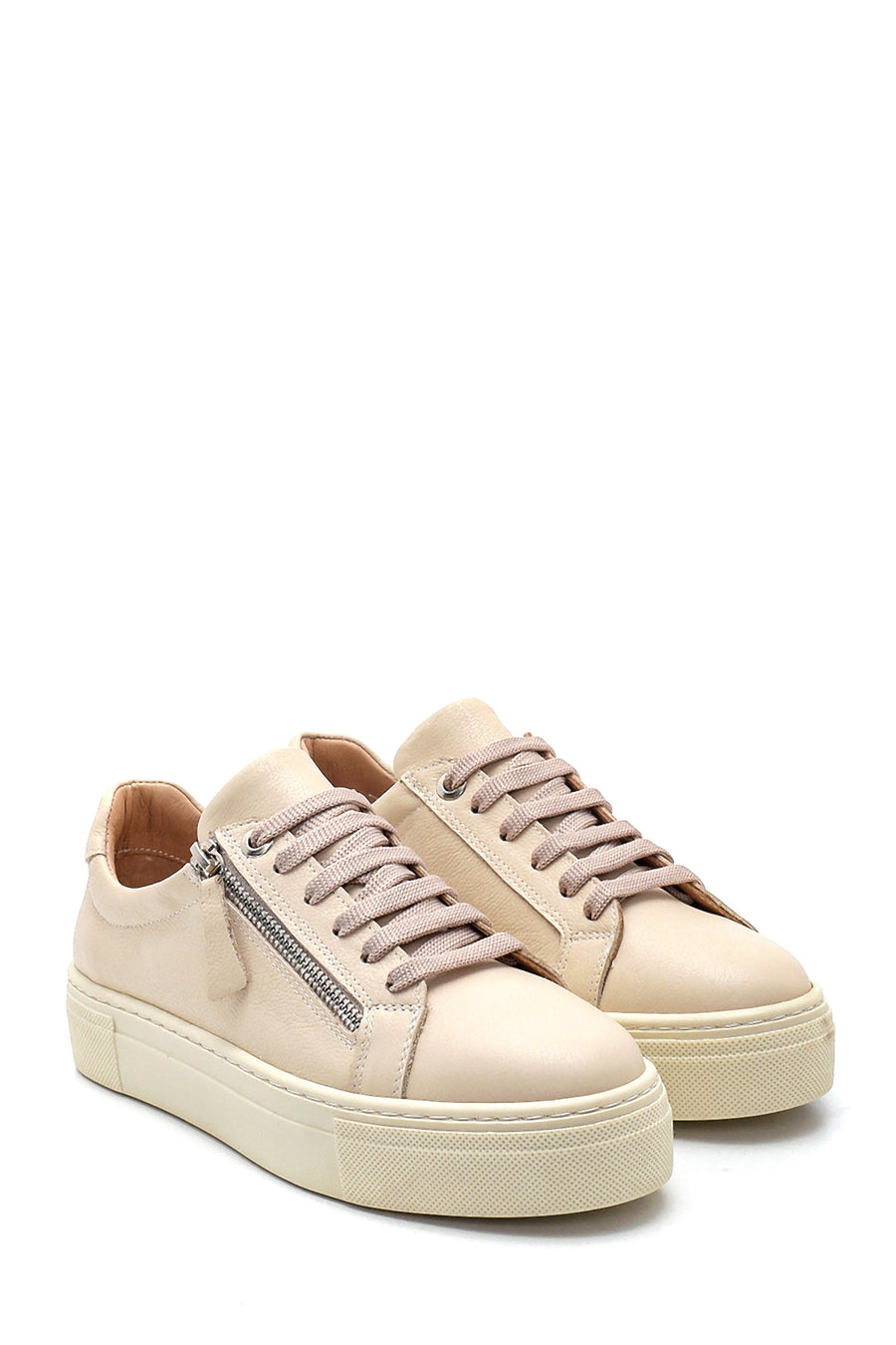 Women's Leather Zipper Sneaker