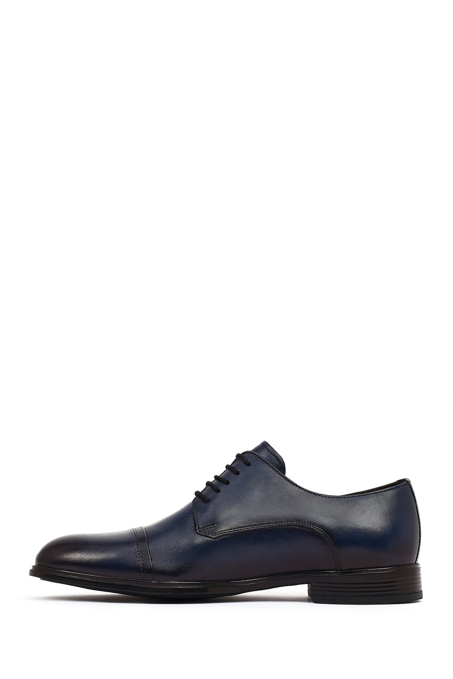 Men's Navy Blue Lace-Up Leather Classic Shoes
