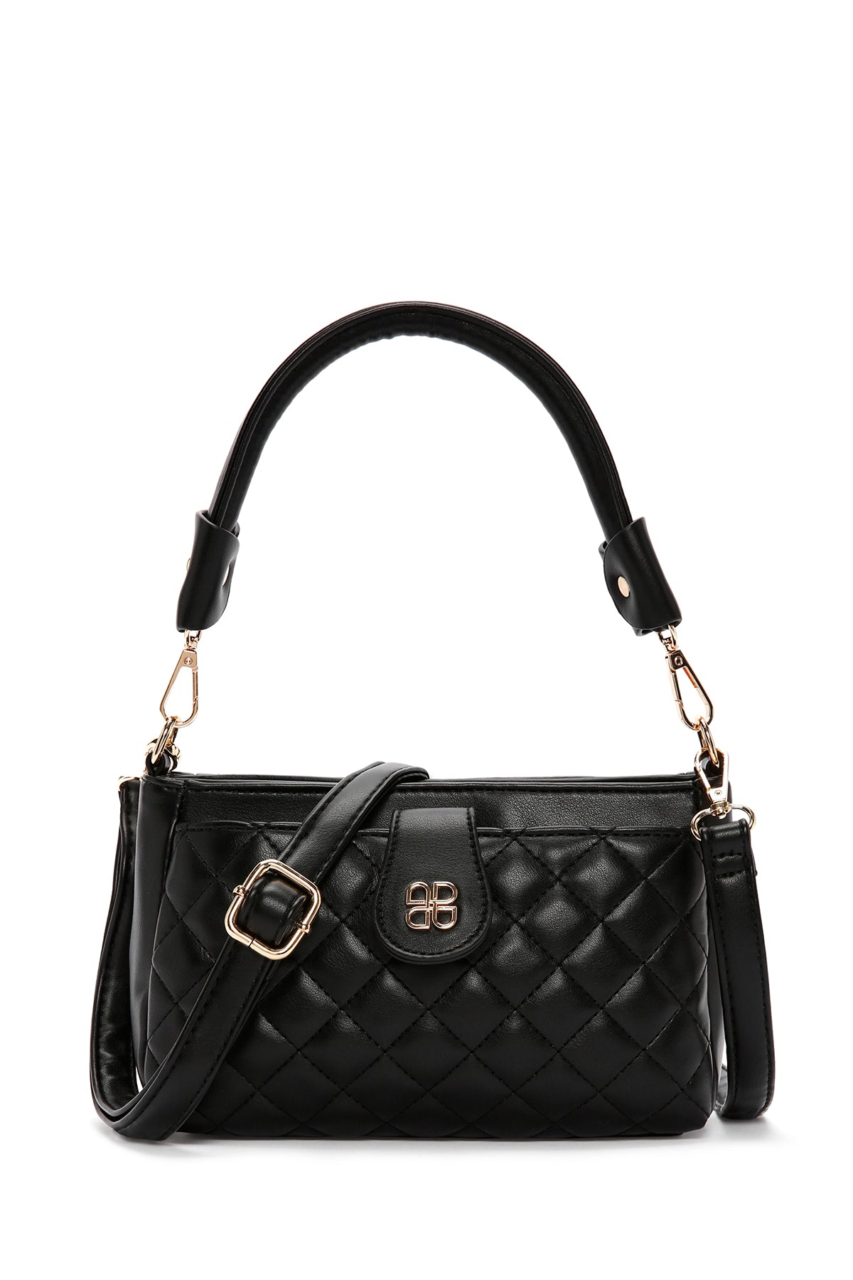 Women's Black Long Strap Quilted Handbag 23WBD2639KP | Derimod