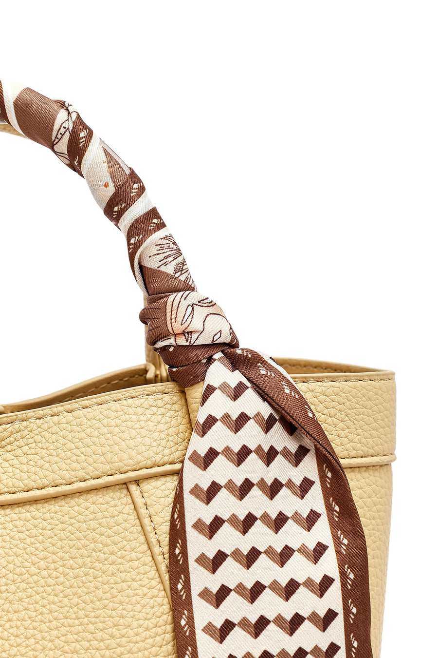 Women's Yellow Long Strap Accessorized Shoulder Bag