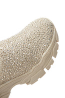 Women's Beige Stone Thick Soled Sneaker | Derimod