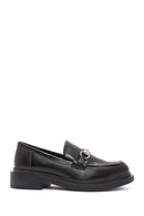 Kadın Siyah Tokalı Maskülen Loafer | Derimod
