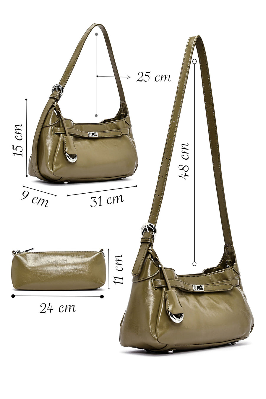 Women's Green Shoulder Bag
