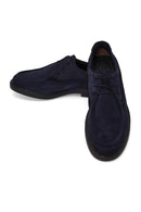Male Navy Lace-up Suede Casual Shoes | Derimod