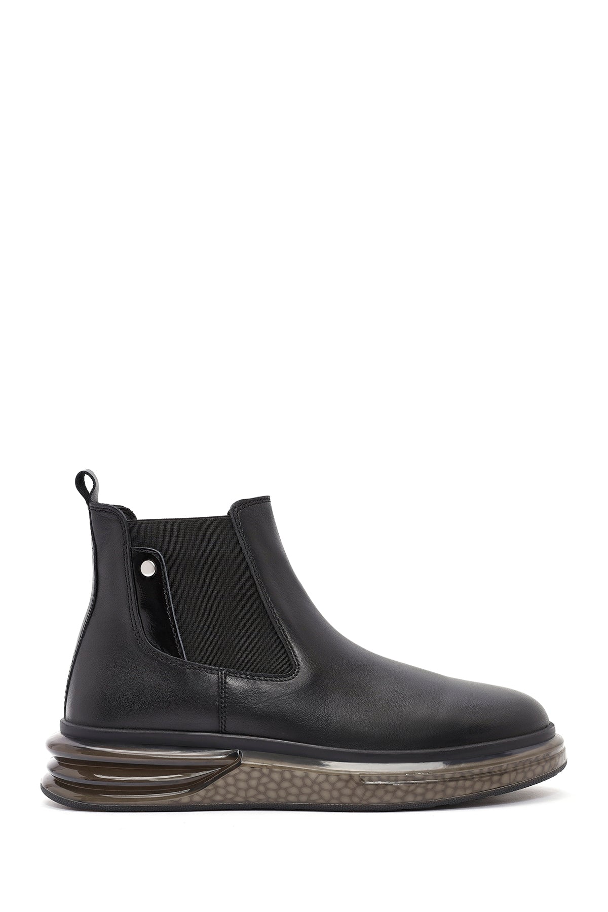 Men's Black Leather Chelsea Boots 24WFD701718 | Derimod