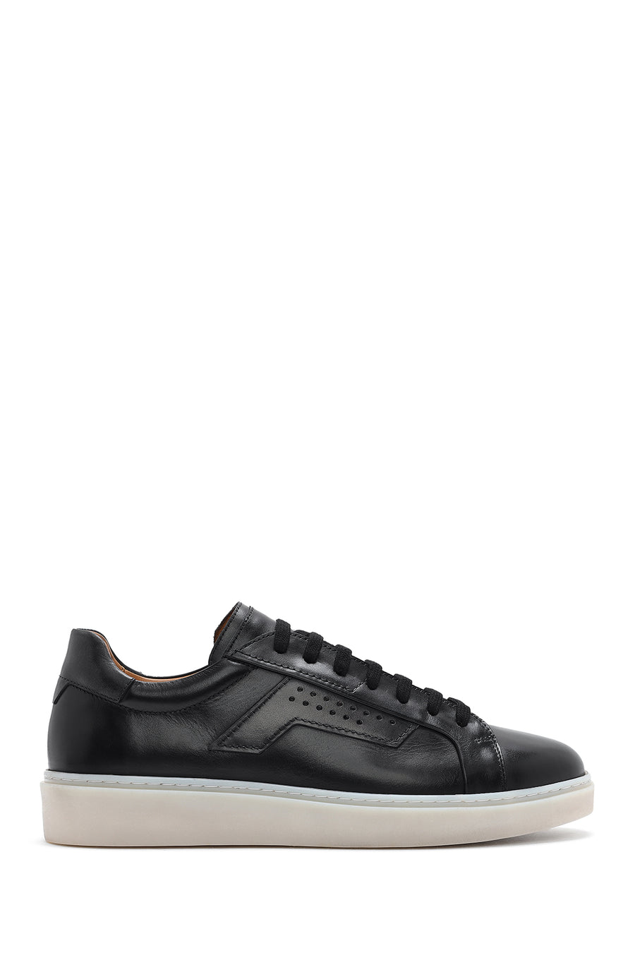 Men's Black Lace-up Leather Sneaker 25SFD740418 | Derimod