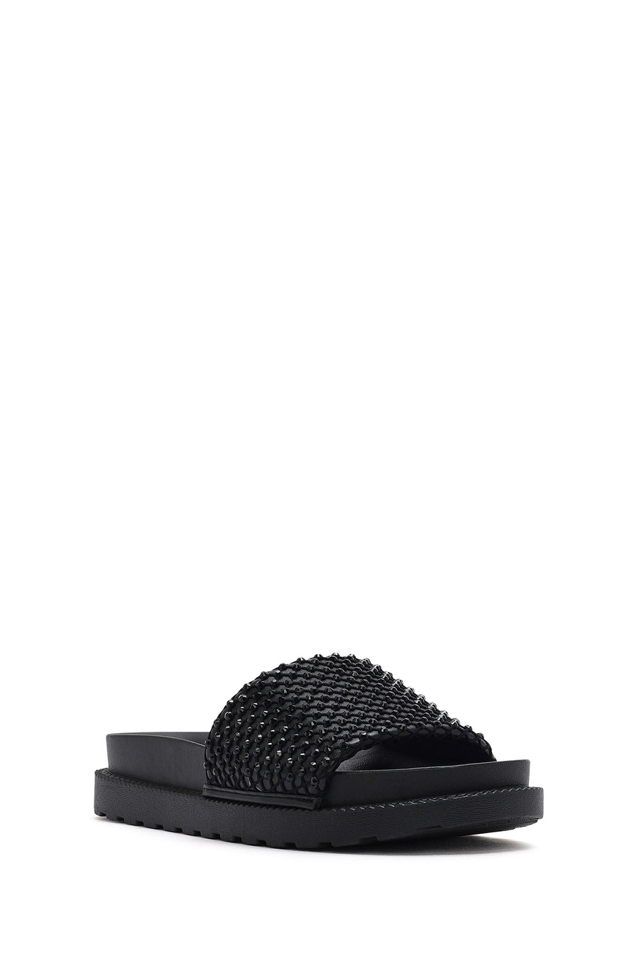 Women's Black Stone Slippers