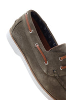 Men's Khaki Suede Leather Casual Shoes | Derimod