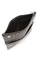 Women's Anthracite Long Chain Strap Straw Clutch Bag | Derimod