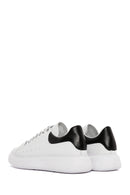 Men's White Leather Thick Soled Sneaker | Derimod