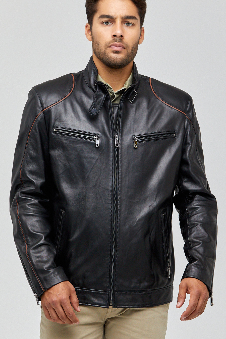Cavani Men's Leather Jacket 19WGD6339U4 | Derimod