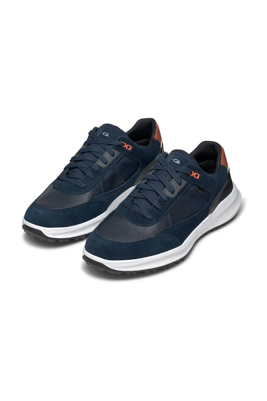 Geox Men's Navy Blue Pg1X Abx Laced Waterproof Leather Sneaker