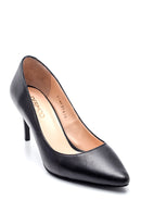 Women's Black Leather Classic Stiletto | Derimod