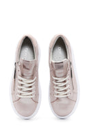 Women's Powder Leather Thick Soled Sneaker | Derimod