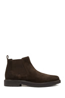 Geox Men's Brown U Spherica Ec1 Suede Leather Chelsea Boots | Derimod