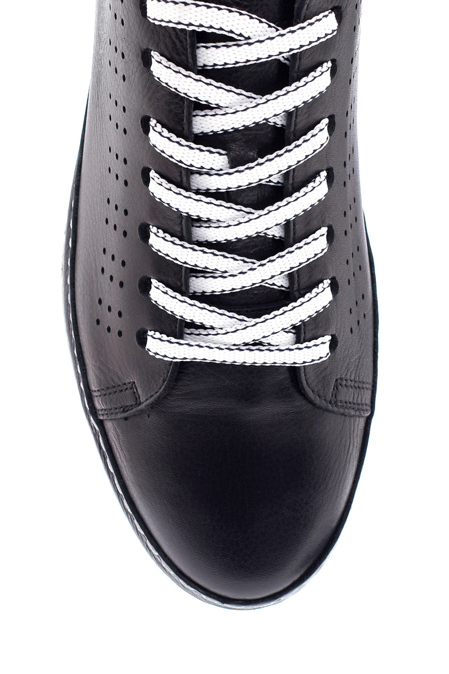 Erkek Siyah Deri Sneaker