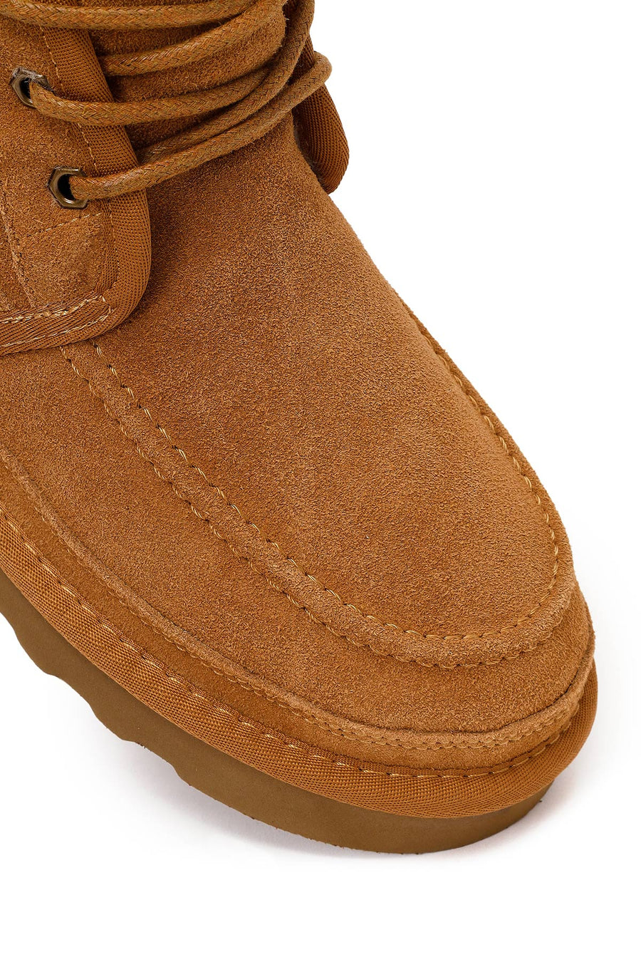 Male Tan Lace-up Suede Casual Boots
