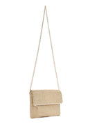 Women's Beige Long Chain Strap Straw Clutch Bag | Derimod