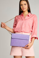 Lilac Suede Women's Portfolio | Derimod