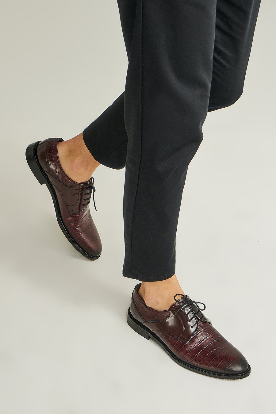 Men's Crocodile Patterned Leather Shoes