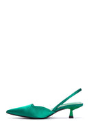 Women's Green Pointed Toe Heeled Shoes | Derimod