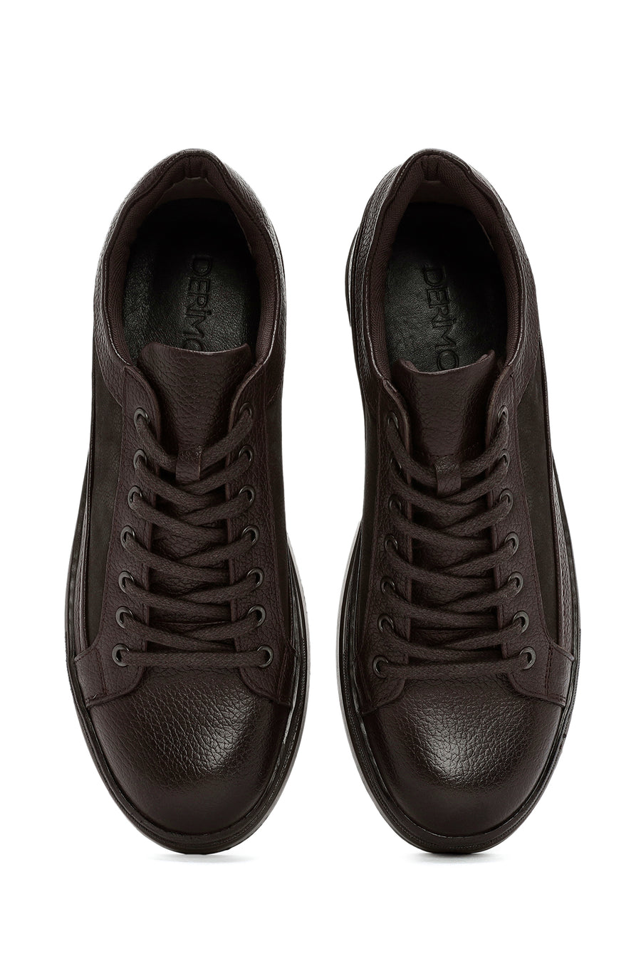 Men's Brown Lace-Up Leather Casual Sneaker