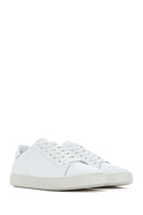 Men's White Lace-up Leather Sneaker | Derimod