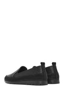 Kadın Siyah Simli Deri Comfort Loafer | Derimod
