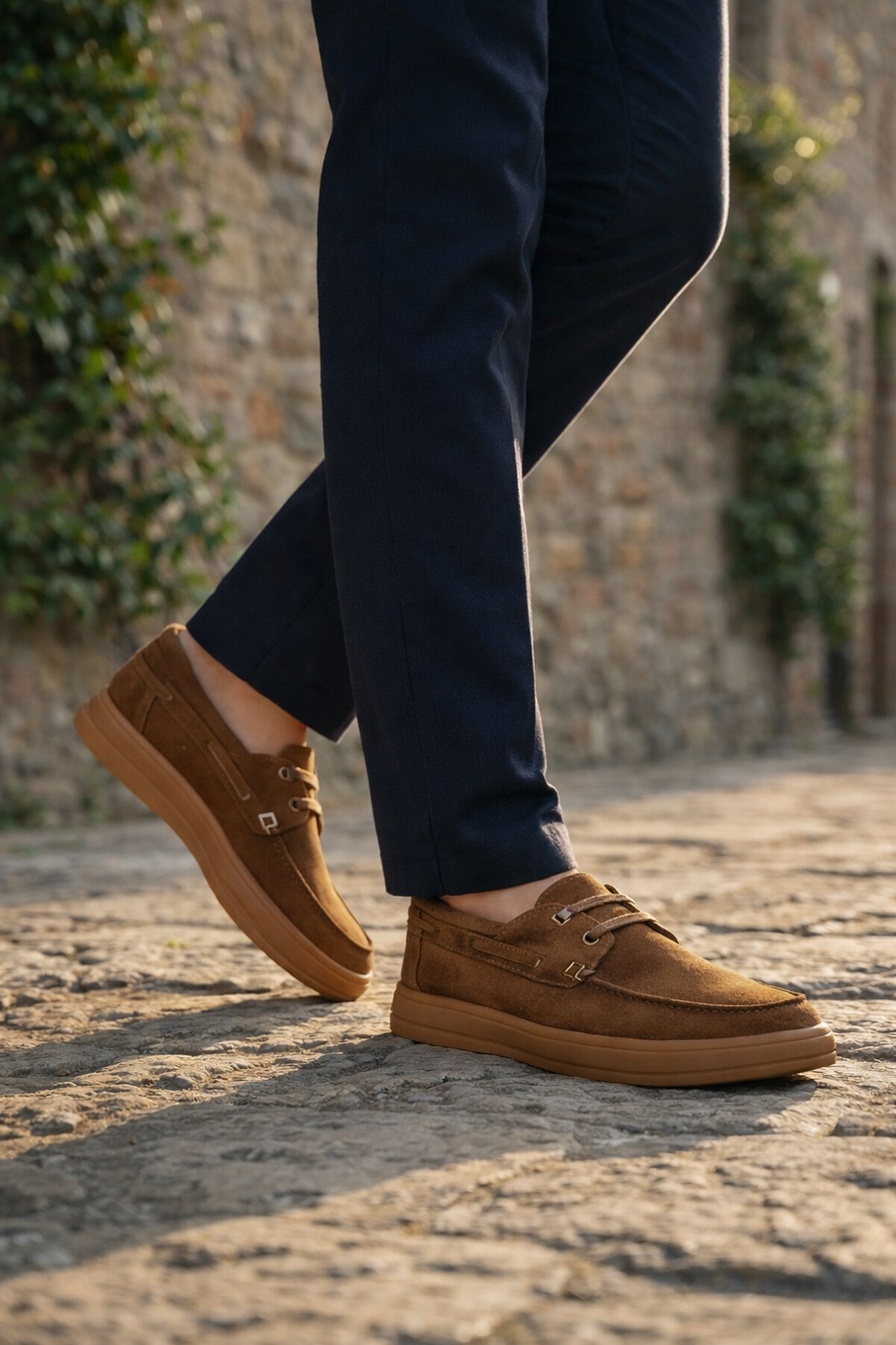 Men's Mink Lace-Up Suede Leather Casual Shoes